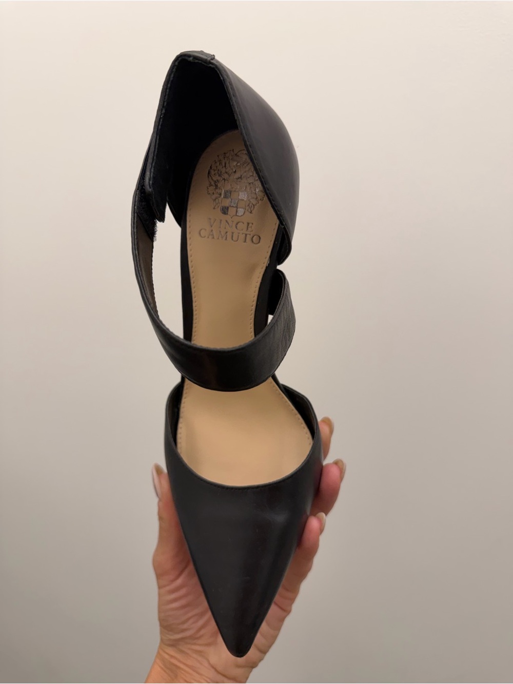VINCE CAMUTO Carlotte
Leather Asymmetrical Strappy
Pointed Heel - Picture 7 of 14
